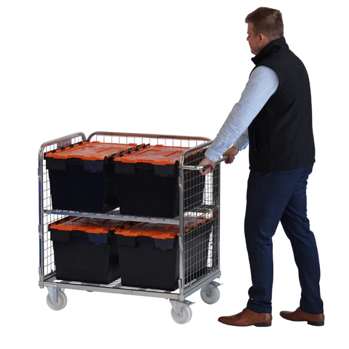 Three Sided Compact Merchandise Picking Trolley - Image 2