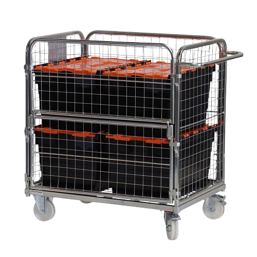Four Sided Compact Merchandise Picking Trolley